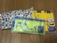 ミニオン　ビニールポーチ　レジャーシート　KUMポーチ　3点セット