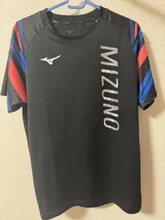 Mizuno 半袖Tシャツ Lサイズ ブラック/レッド/ブルー