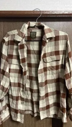 AIGLE ブラウンチェックシャツ XS