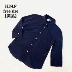Ｈ.Ｍ.Ｐ(ON&ON) 紺色　7分袖シャツ 左胸ポケット付き　トップス