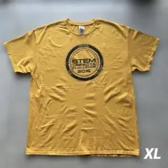 アメリカ古着半袖Tシャツ"STEM"イエロー 黄色 XL 10s USA レア