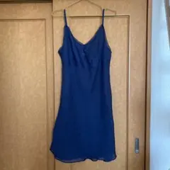MODEST MOOD Aラインシアーキャミワンピ　ネイビー