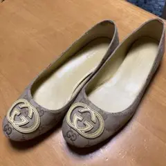 GUCCI GGマーク フラットシューズ バレーシューズ