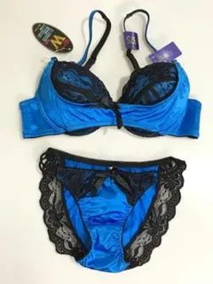 ｄ06 ブラジャー ショーツ セット セクシー ランジェリー ブルー B75/M