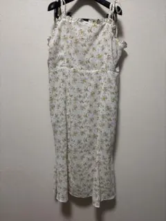 【即購入可】 ルオシー louoisy 花柄 キャミソールロング ワンピース 黄
