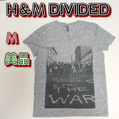 【極美品】H＆М　DIVIDED　Vネック　Tシャツ　М