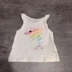 H&M タンクトップ 92cm 虹色イルカ