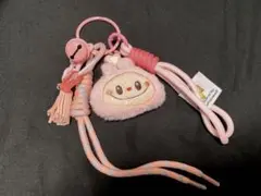 【値下げ】LABUBU ラブブ ぬいぐるみ キーホルダー ピンク じゃらじゃら