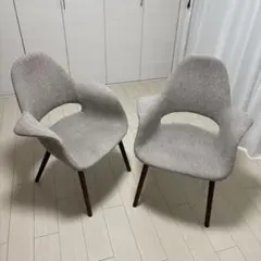 オーガニックチェア リプロダクト品 (グレーとホワイトのストライプ)