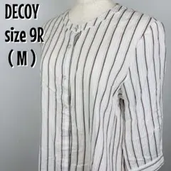 【0155】DECOY ストライプ シャツチュニック 9R ホワイト