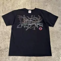 古着 UNDERGROUND 地下鉄 プリント Tシャツ L