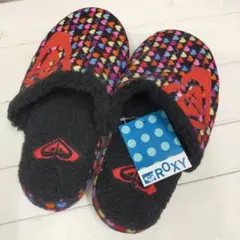 ロキシー もこもこルームスリッパ Sサイズ ブラック ROXY