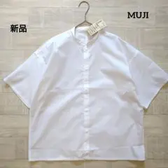 MUJI 無印良品 半袖スタンドカラーシャツXS-S 新品