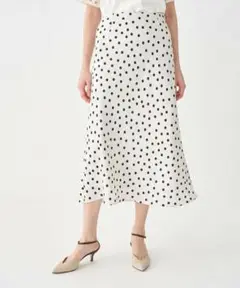 【Ballsey】ドットプリント セミフレアスカート