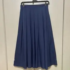 ネイビー プリーツロングスカート