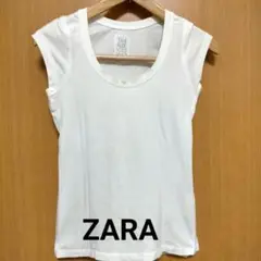 「ZARA 」ホワイト 半袖Tシャツ Sサイズ