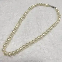 パールネックレス 4〜5ミリ珠 美品 シルバー金具 ホワイト