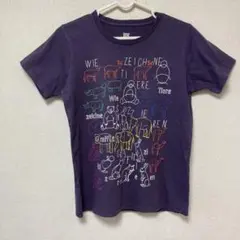 graniph 紫色 動物イラスト Tシャツ SS
