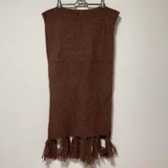 Loungedress ラウンジドレス ウール混マフラー ストール レッド