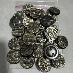 ご愛顧感謝価格！送料無料！レトロなボタン 金 25mm