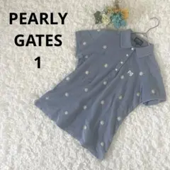 PEARLYGATES パーリーゲイツ　ポロシャツ　花柄　刺繍　日本製 M