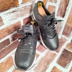 【未使用級】MIZUNO（25.5）レザー　スニーカー　黒
