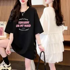 ❤️オーバーサイズ❤️フリル　トップス　Tシャツ　レディース 春夏　新品 半袖