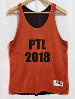 【バスケ】オレンジ PTL 2018 タンクトップ M ジム　トレーニング
