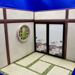 【和室】背景ボード　ディスプレイ　ミニチュア　ドールハウス　1/12 撮影　畳