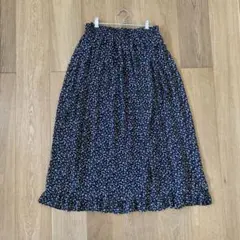 花柄 ロングスカート Lサイズ　ゆったりサイズ
