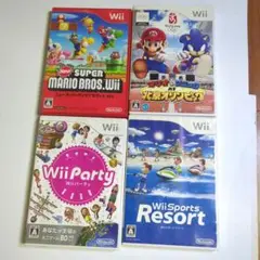 wiiソフト4枚セット　マリオ系他