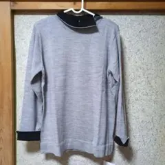 【新品タグ付き】ＬＬサイズ　グレー 長袖 ニット風 トップス
