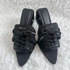 【美品】yello ミュール　サンダル　黒　L
