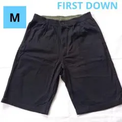 FIRST DOWN ハーフパンツ M 黒 ブラック 綿 100%