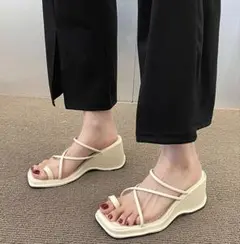 ストラップサンダル ウエッジソール