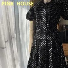 美品 ピンクハウス ドット柄水玉ワンピース