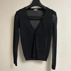 GU 黒のVネック長袖カーディガン