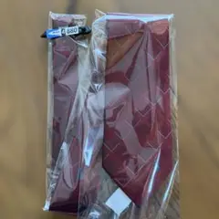ARIÓSO ダイヤモンドパターン 赤ネクタイ