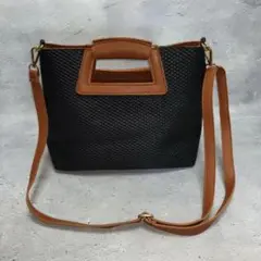 美品✨クリア clear ショルダーバッグ 黒 ブラウン