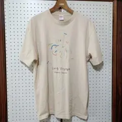 七尾旅人　Tシャツ　ベージュ　ロックT　XL 古着