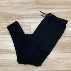 カンビオ ストレッチナイロンカーゴパンツ ブラック M