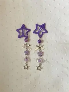 星型 紫色 ヘアピン