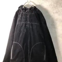 【ヴィンテージ】ベロアジップアップパーカージャケット M 古着usedW8