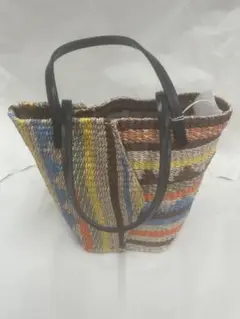 マルチカラーストライプトートバッグ　新品未使用品