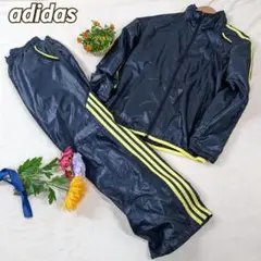 【adidas】ジャージ セットアップ ネイビー 撥水 L レディース