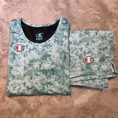 Champion 水色迷彩タンクトップ セットアップ ballaholic