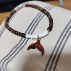イルカ、クジラの尾　ブレスレット