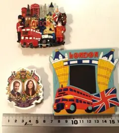【３点まとめ】海外お土産　イギリス　マグネット