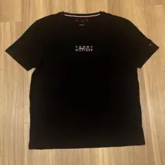トミー ヒルフィガー　スクエアロゴTシャツ　半袖トップス　 ブラック　XL LL