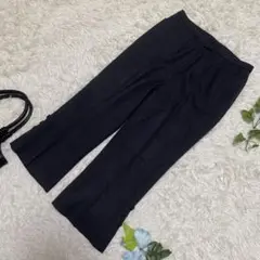極美品　レリアン　カジュアルパンツ　グレー　クロップド　センターライン　9 M